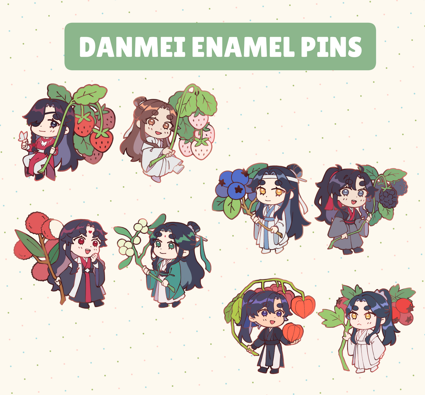 Danmei Enamel Pins